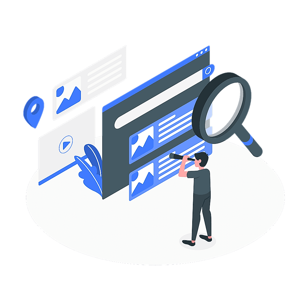 Illustration of a buyer evaluating business acquisition opportunities.